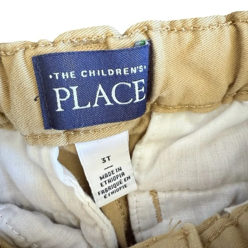 The Childrens Place Boys Black & Khaki Pants Set - Size 3T